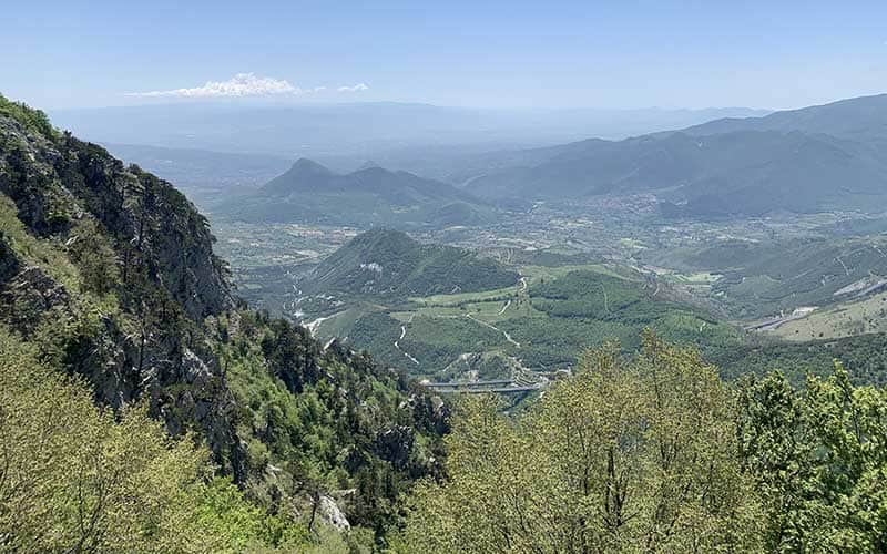 Panorama dal Belvedere del Malvento nel Parco del Pollino