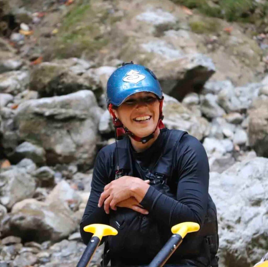 Cynthia, guida rafting, packraft e tubing